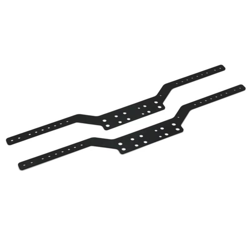 PLOQAZEH Für MN78 Für MN168 1/12 2 Stücke Metall Für Chassis Strahl Träger Seite Rahmen Für Chassis RC Auto Upgrade Teile Zubehör RC Autoteile(Black) von PLOQAZEH