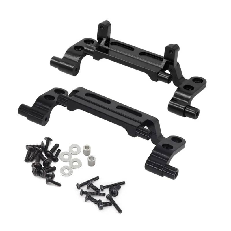 PLOQAZEH Für MN78 Für MN168 1/12 Metall Vorne Und Hinten Link Stange Halterung Mit Servo Halterung RC Auto Upgrade Teile Geändert Zubehör RC Autoteile(Black) von PLOQAZEH