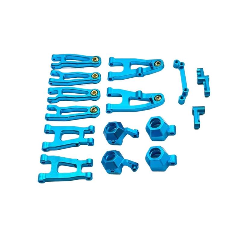 PLOQAZEH Für SG1603 Für SG1604 UD1601 UD1602 UD1603 1/16 Metall Vorne Und Hinten Für Schaukel Arm Lenkung Cup Set RC Auto Upgrades Teile RC Autoteile(Blue) von PLOQAZEH