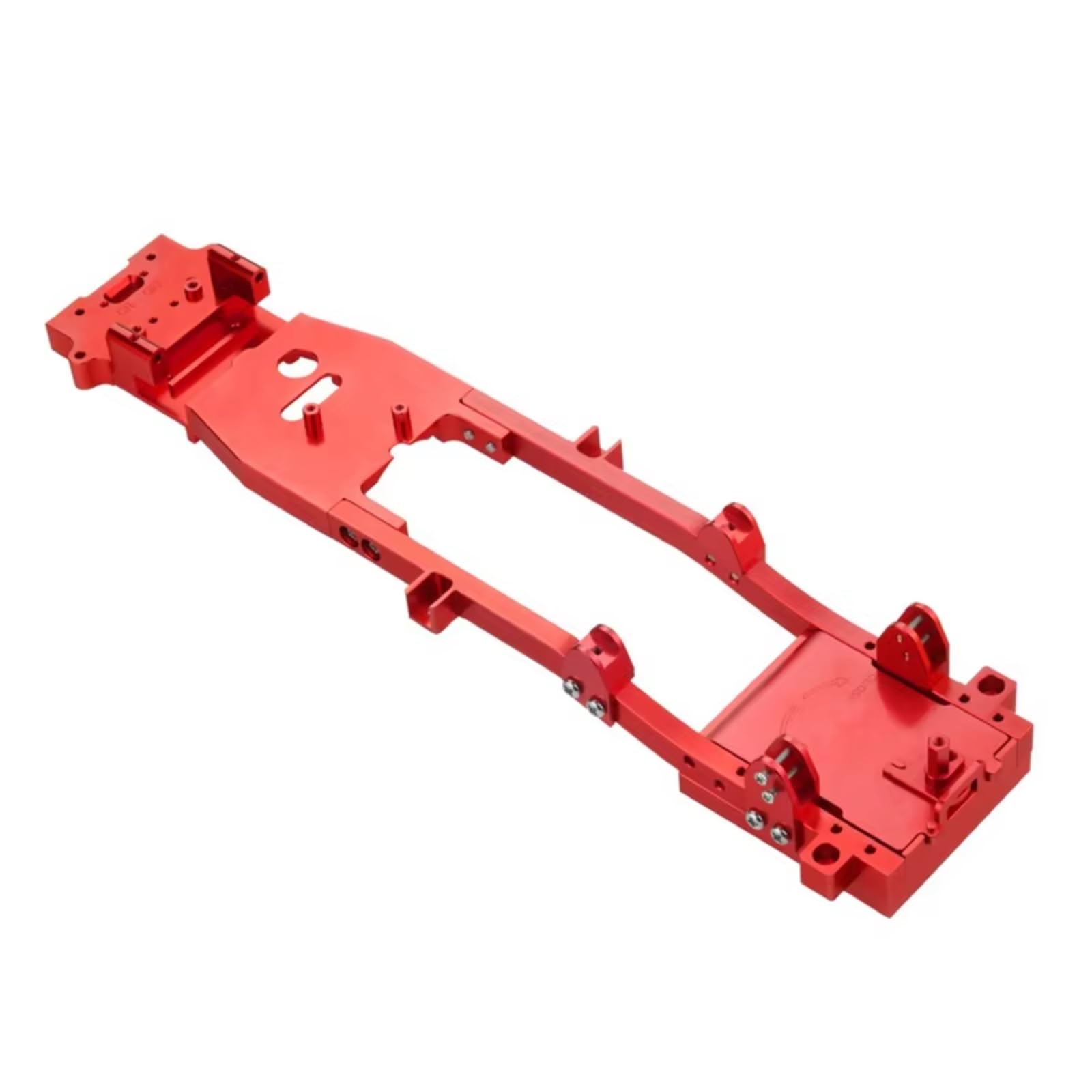 PLOQAZEH Für WPL D12 1/10 1 Stück Fernbedienung Auto CNC Metallkarosserie Für Chassis Rahmenstrahl RC Drift Auto Upgrade Teile Zubehör RC Autoteile(Red) von PLOQAZEH