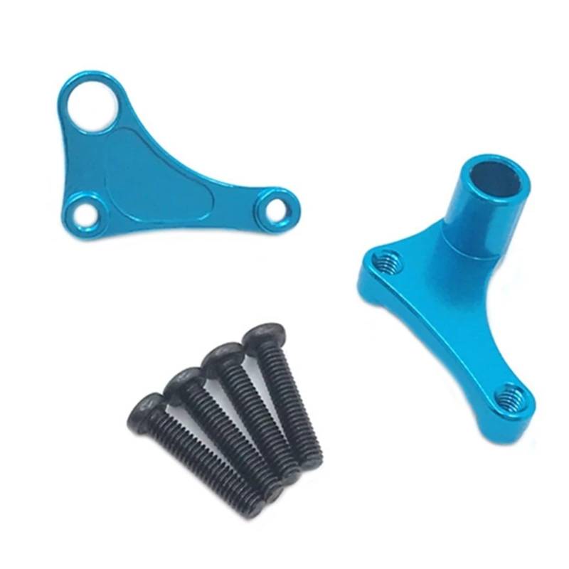 PLOQAZEH Für Wltoys 1/12 12423 12427 12428 12429 RC Auto Metall Lenkklaue Drehhörner Upgrade Teile Modifiziertes Zubehör Ersatz DIY Teile RC Autoteile(Blue) von PLOQAZEH