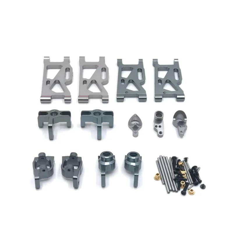 PLOQAZEH Für Wltoys 1/14 144010 144001 144002 1/12 124016 124017 124018 124019 RC Auto Metall Upgrade Geändert Zubehör Ersatz DIY Teile RC Autoteile(Grey) von PLOQAZEH