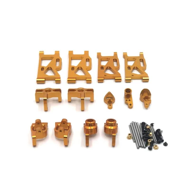 PLOQAZEH Für Wltoys 1/14 144010 144001 144002 1/12 124016 124017 124018 124019 RC Auto Metall Upgrade Geändert Zubehör Ersatz DIY Teile RC Autoteile(Yellow) von PLOQAZEH