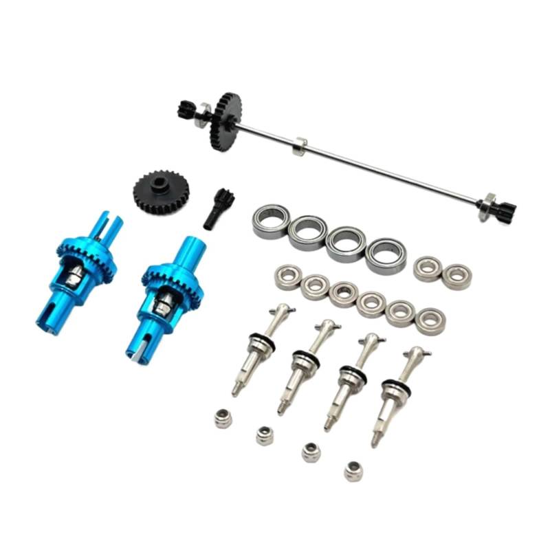 PLOQAZEH Für Wltoys 284131 284010 K969 K979 K989 K999 P929 1/28 Metall Antriebswelle Antriebsrad Differential Lager Set RC Auto Upgrades Teile RC Autoteile(Blue) von PLOQAZEH