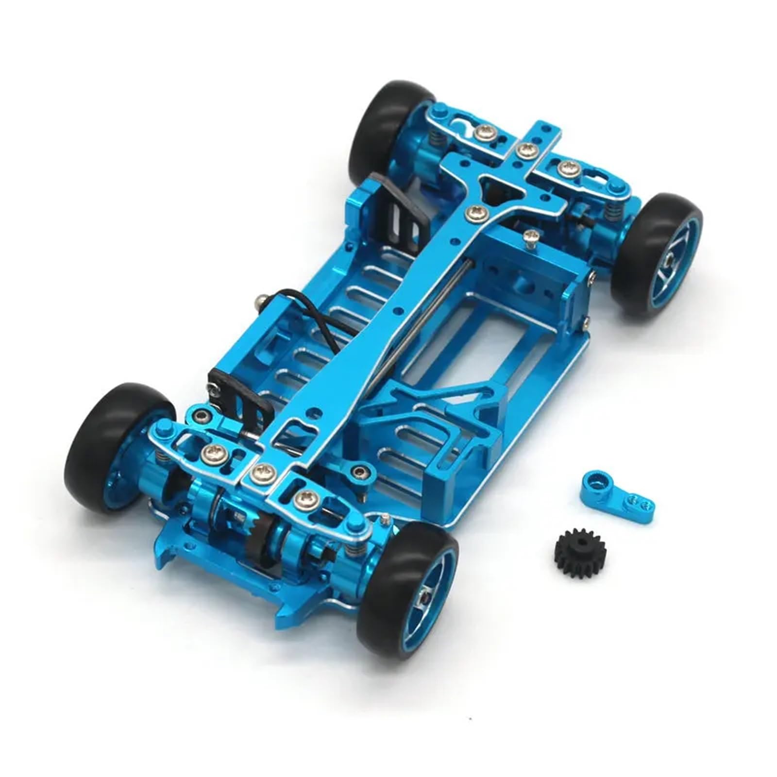 PLOQAZEH Für Wltoys RC Fernbedienung Auto Für Mini-q Q8 1/28 Rahmen Metall Upgrade Zubehör Drift Für Racing DIY Montage Rahmen RC Autoteile(Blue) von PLOQAZEH