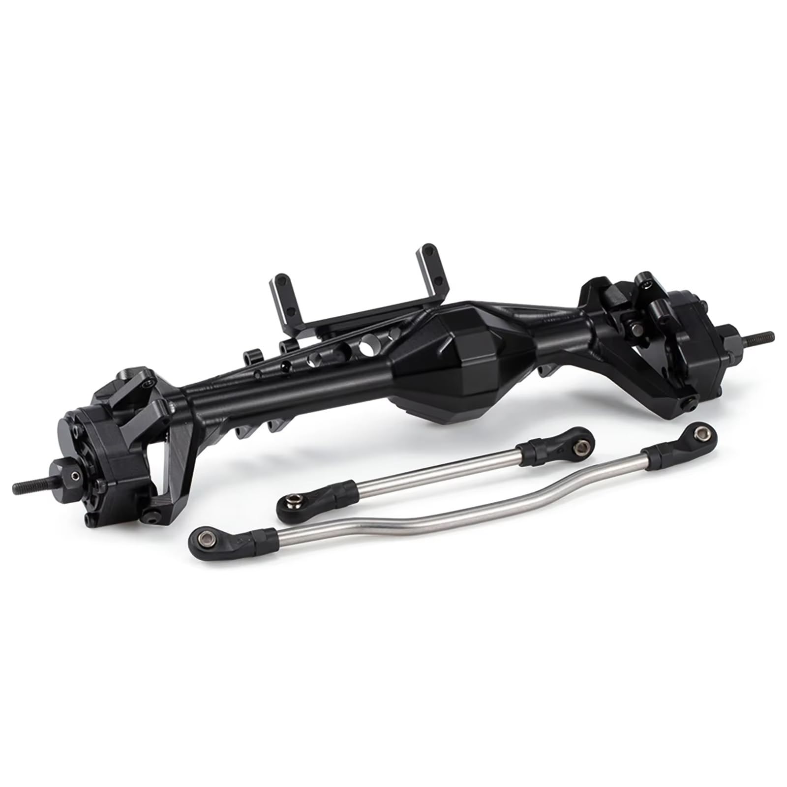 PLOQAZEH RC Autoteile Für Axial Für Capra 1.9UTB 1/10 Für LCG Chassis Cheater Rigs RC Crawler Auto Teile F9 Offset Portal Achse Mit Servo Halterungen Modifikation Zubehör(Black,Front Axle) von PLOQAZEH