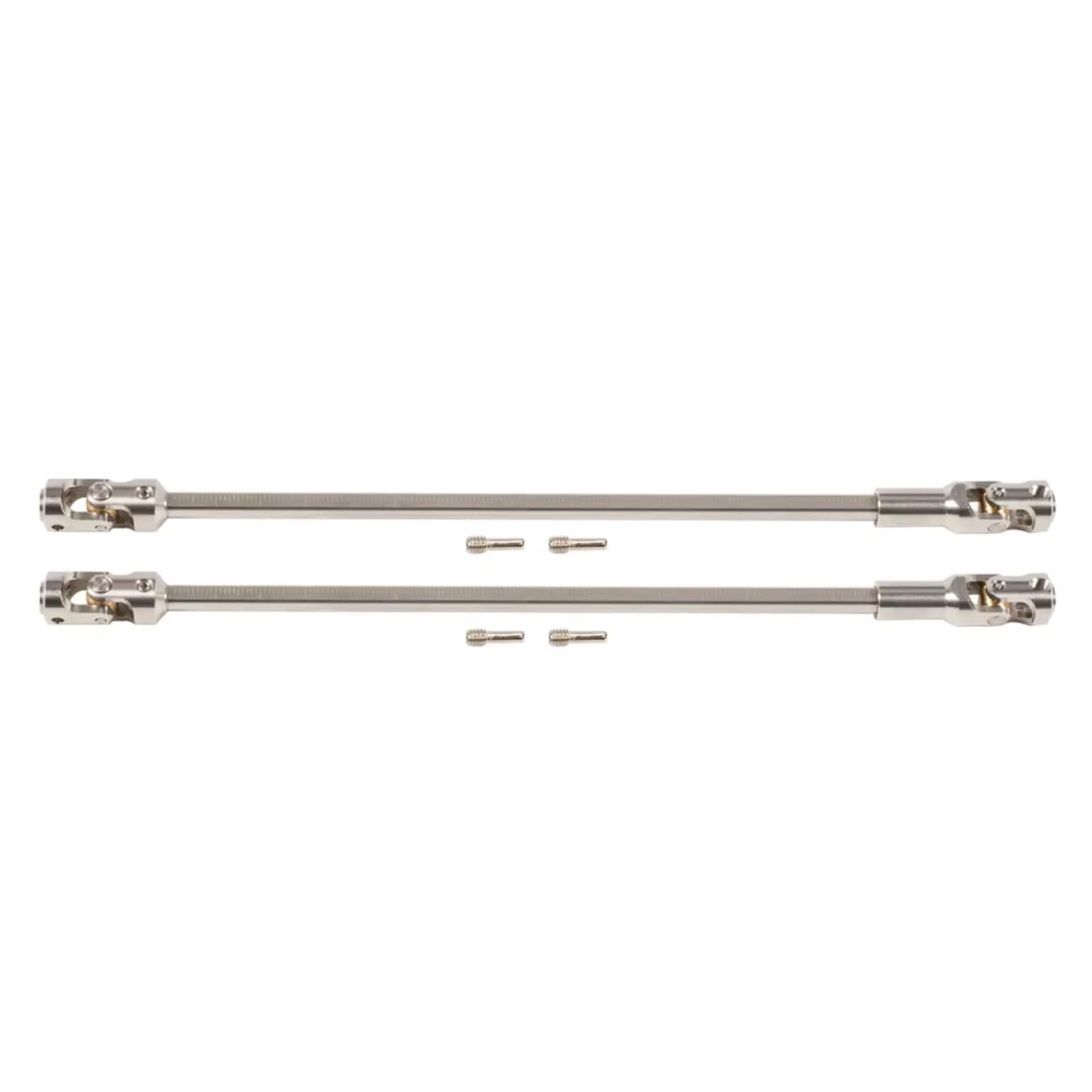 RC Car Upgrade Zubehör Für Sportys Shafty Für Capra Für SCX10 1/10 68-229mm Stahl Auf Länge Geschnitten Antriebswelle U Joint Antriebswelle RC Crawler Rigs Für LCG Für Chassis DIY(Silver,2PCS) von PLOQAZEH