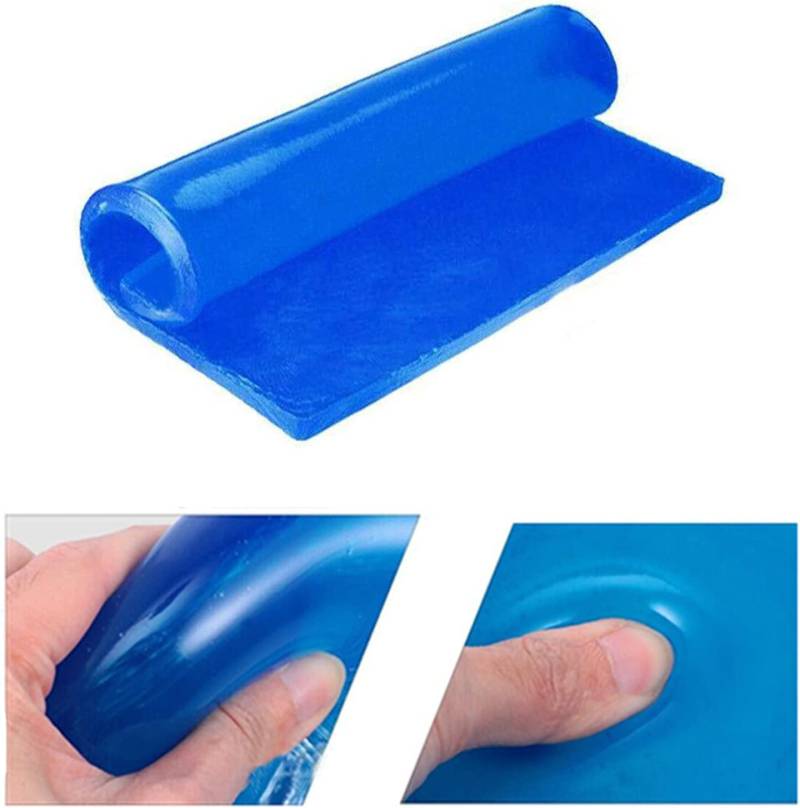 PLSUSJHAO Motorrad Gel Sitz kissen Sitz Gel Pad Gel Sitzkissen Dämpfung Matte Komfortable Weiche Kissen Stoßdämpfung Matten Kissen Zubehör Motorrad Sitzkissen Blau (35 x 35 x 2 cm) von PLSUSJHAO