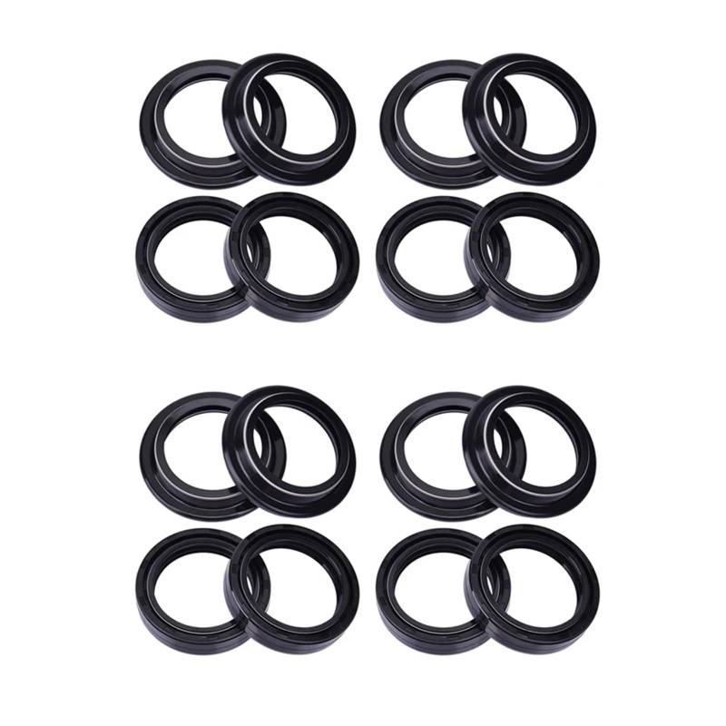 Motorrad-Gabel-Dämpfer-Öldichtung und Staubwischer-Abdeckungssatz for ZX1000 Ninja 1000 ZX-10R ZX10R 2011-2019 ZX 1000 10R(8pcs seal 8pc cover) von PMJMANKI