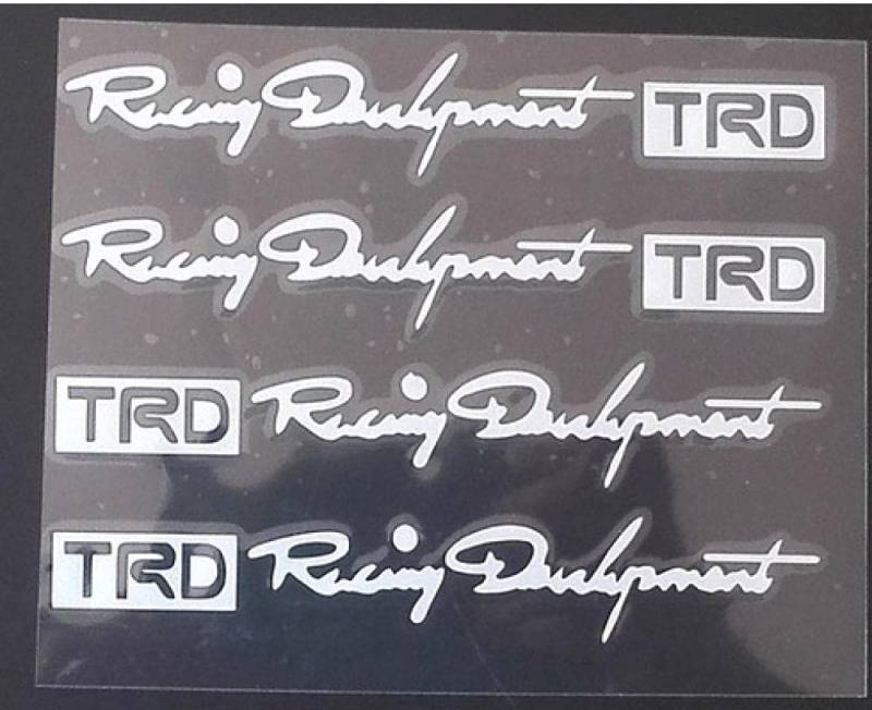 PMSMT 2 x Auto-Aufkleber, Auto-Dekoration, Aufkleber, TRD-Griff-Aufkleber, Türgriff-Aufkleber, reflektierend, personalisierbar, reinweiß, TRD von PMSMT