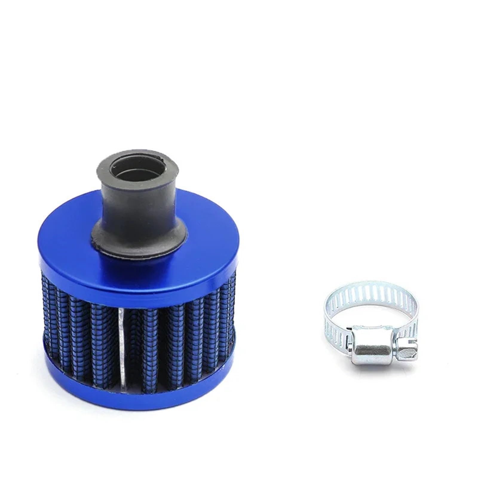 PNBVW 12 mm Luftfilter Motorrad Mini Filter Entlüftung High Flow Lufteinlass Turbo Kurbelgehäuseentlüftungsabdeckung Leistungsfilter for Auto Moto (Material: Metall + Stoff)(ALL Blue) von PNBVW