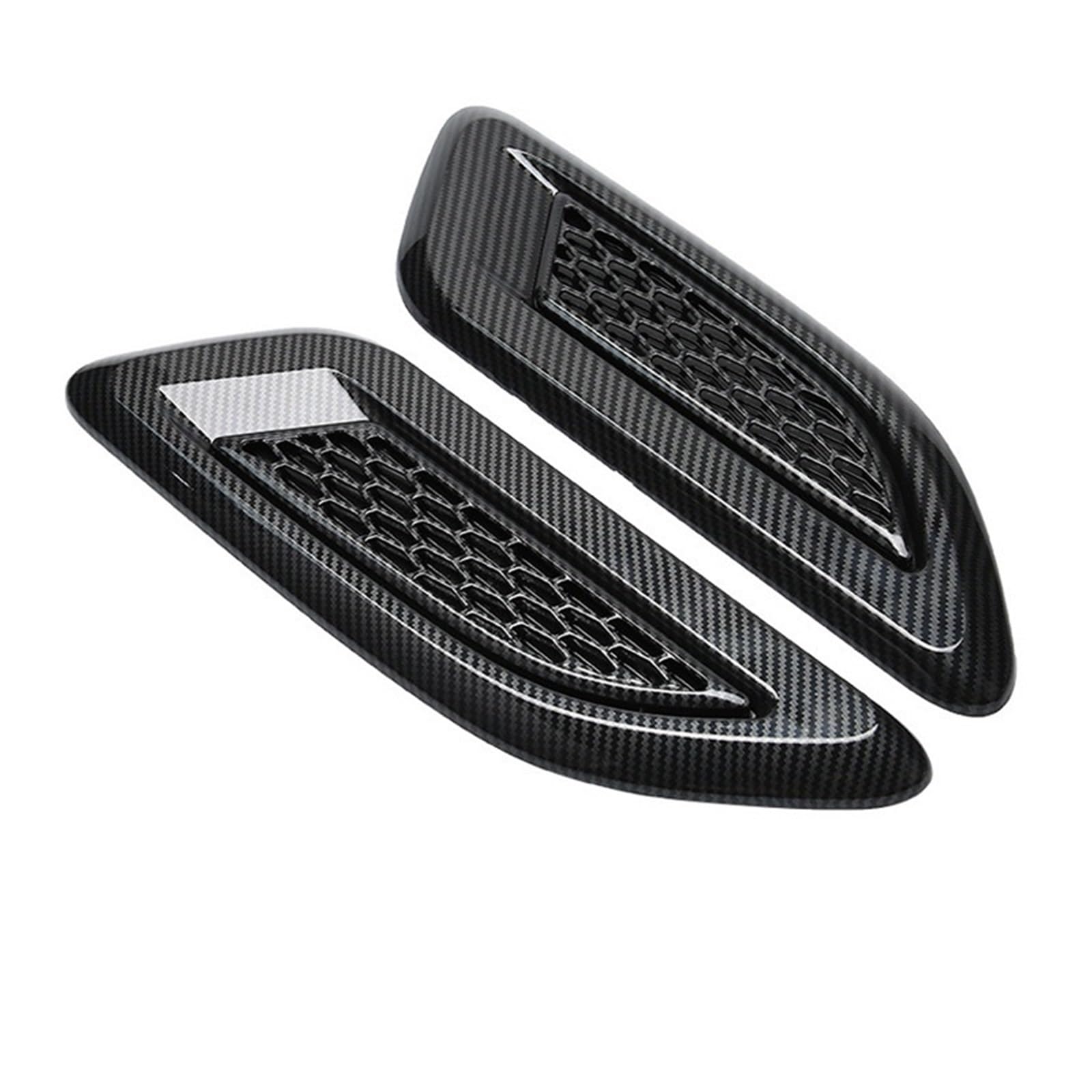 PNBVW 2 Stück Universal Auto Lufteinlass Einlass Motorhaube Hauben Scoop Vents Aufkleber Dekorative Abdeckung Tuning Auto for Mustang Zubehör(Carbon) von PNBVW