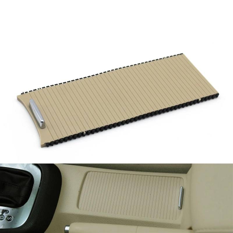 PNBVW Auto Center Armlehne Box Abdeckung Getränkehalter Pull Vorhang for V//olkswage//n Golf 6 Sagitar Scirocco 5KD862531(Beige) von PNBVW