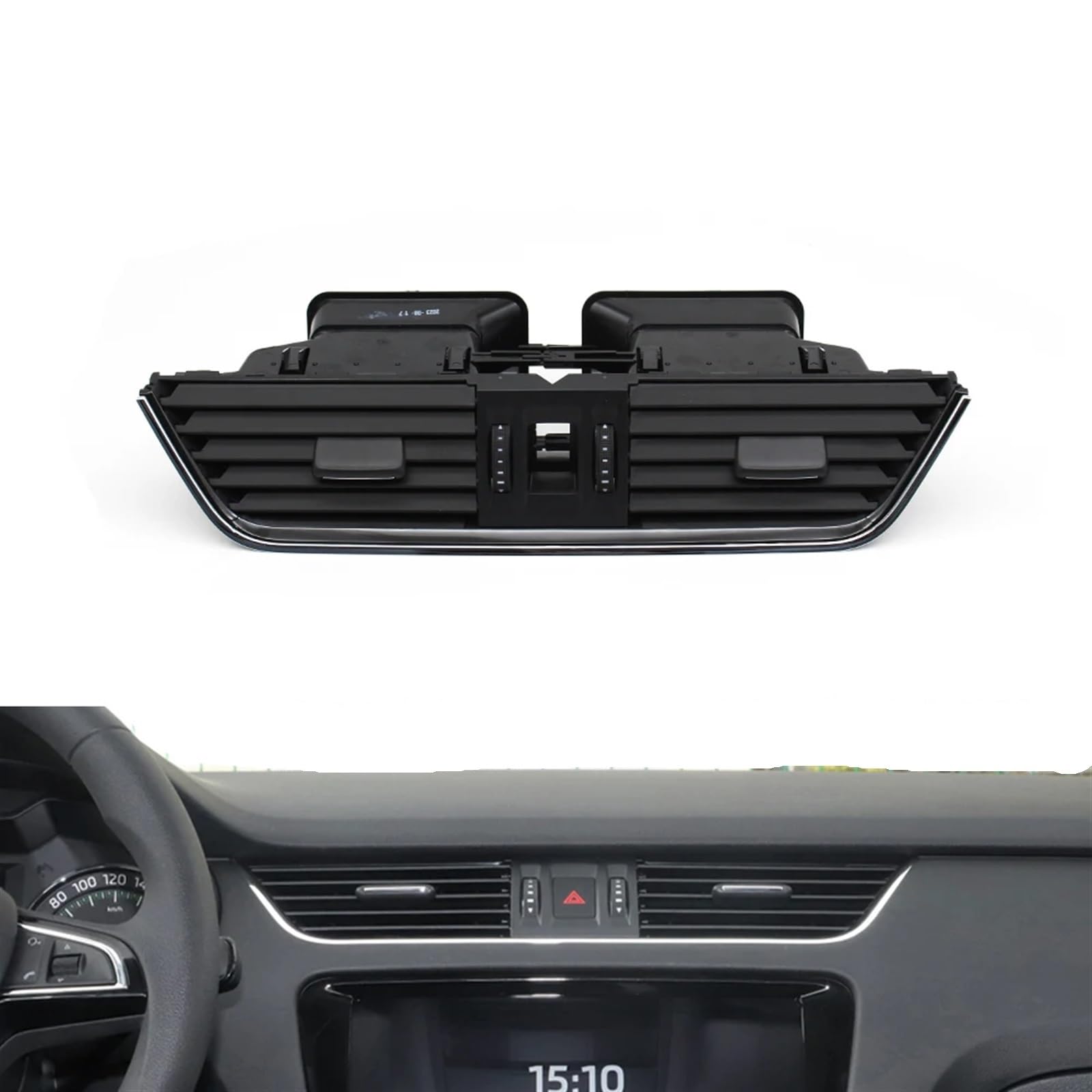 PNBVW Auto Vorne Hinten Dashboard Air Vent AC Vent Grille Montage for S//kod//a Octavia 3 A7 5E MK3 2015-2021 5E0820951,5E0819702,5ED819203(Central) von PNBVW