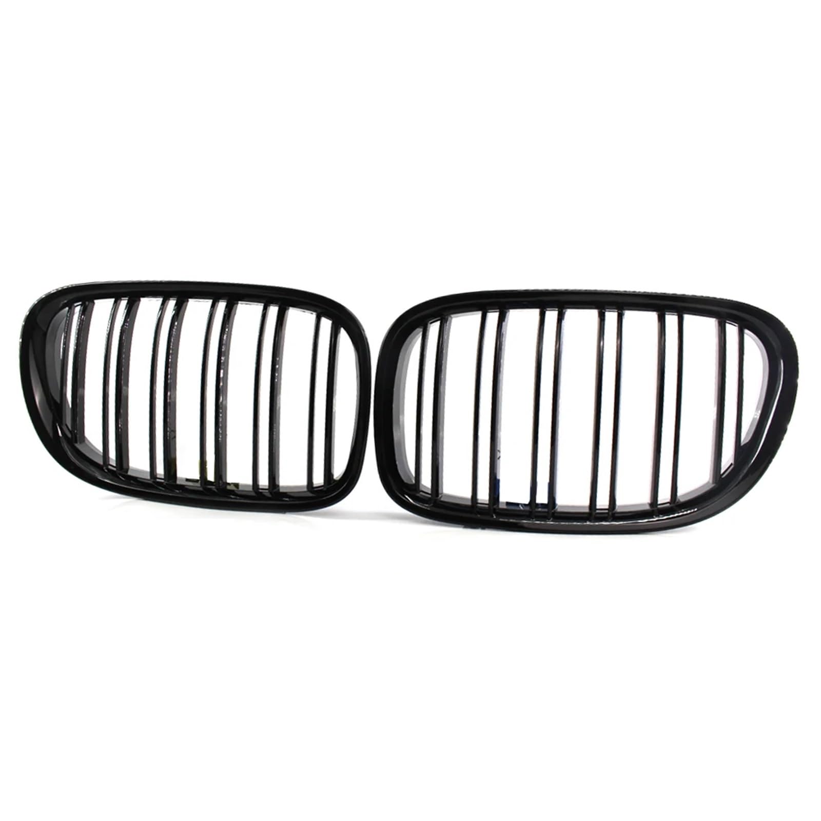 PNBVW Kühlergrill for die vordere Stoßstange for BB//M//W F01 F02 F03 F04 740i 750i 760Li 2009-2015, Renngrill mit Zwei Lamellen, glänzend schwarz (OEM: 51117184151, 51117184152) von PNBVW