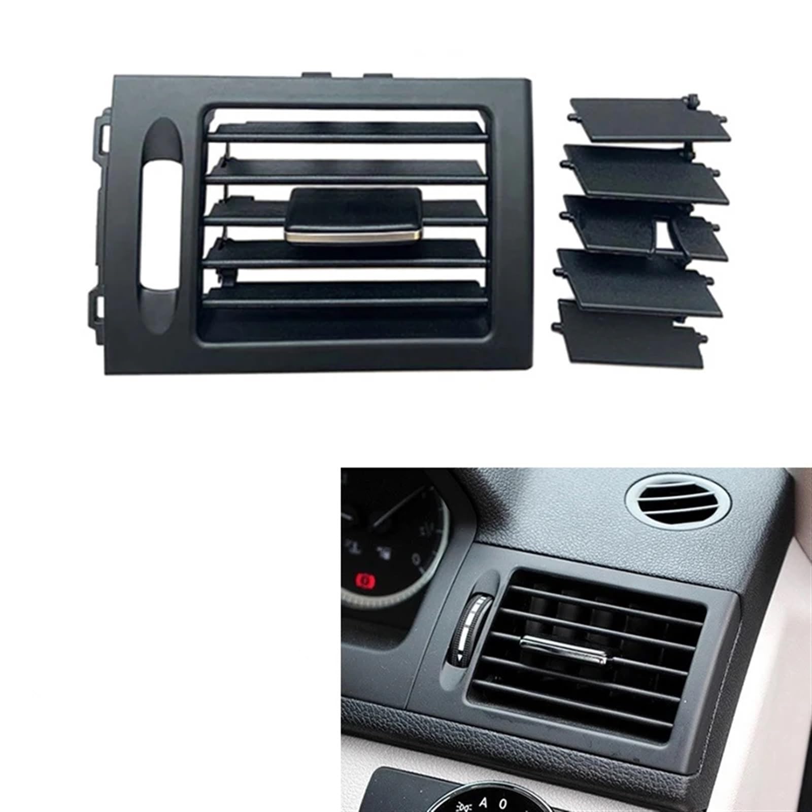 PNBVW LHD RHD W204 Konsole Klimaanlage AC Vent Grille Panel for M//ercedes-Ben//z C Klasse C180 C200 220 230 260 C300 350 2007-2011(RHD Right) von PNBVW