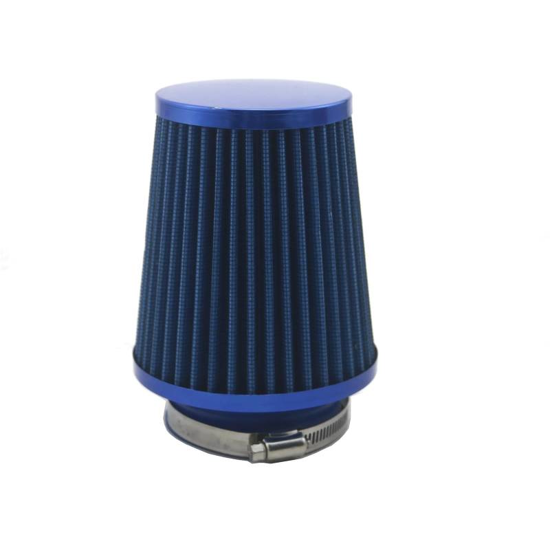 PNBVW Universal Sportwagenluftfilter 76 mm 3 Zoll H: 90 mm High Flow Car Kaltlufteinlassfilter Aluminium rostfrei (Material: Nicht -verwobener Stoff)(Blue) von PNBVW