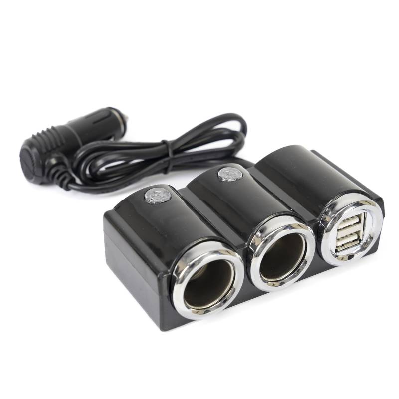 Auto-Zigarettenanzünder-Splitter PNI Lighter 20 12V/24V 2 Ausgänge, 2 x USB, LED-Anzeige von PNI