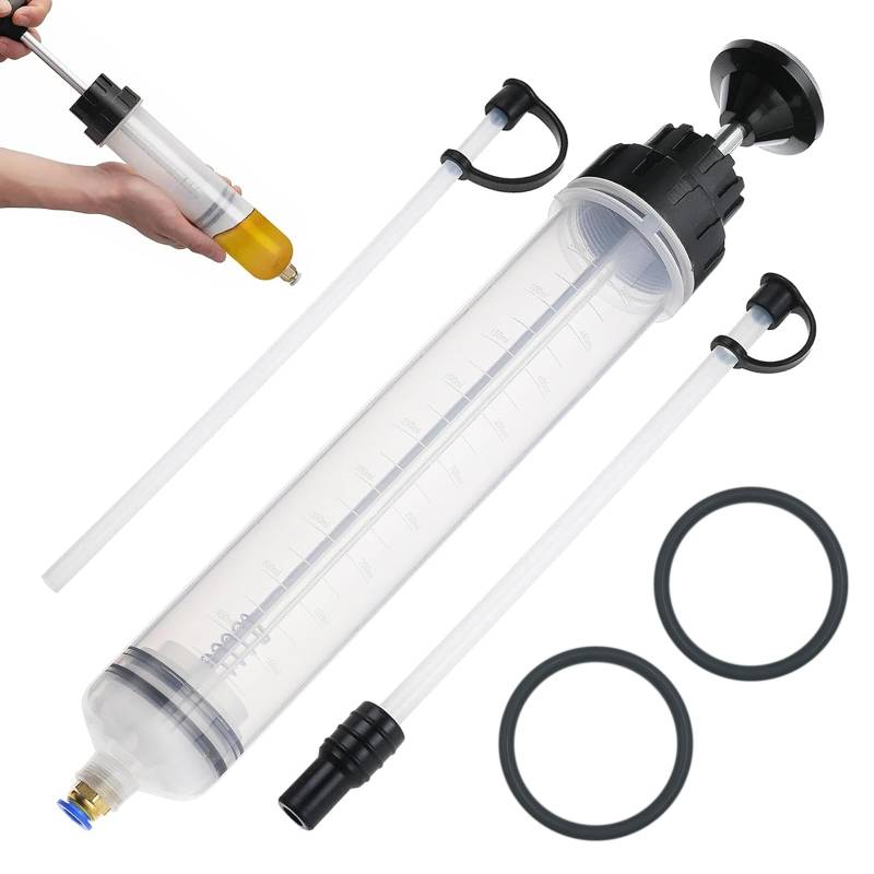 PNOOFR 500ml Ölabsaugspritze, Flüssigkeitssauger Auto, Manuelle Flüssigkeitsabsaugpumpe Öl Fluid Extraktor Manuelle Flüssigkeitswechselpumpe Ölextraktorpumpe Ölansaugspritze Bremsflüssigkeitsspritze von PNOOFR