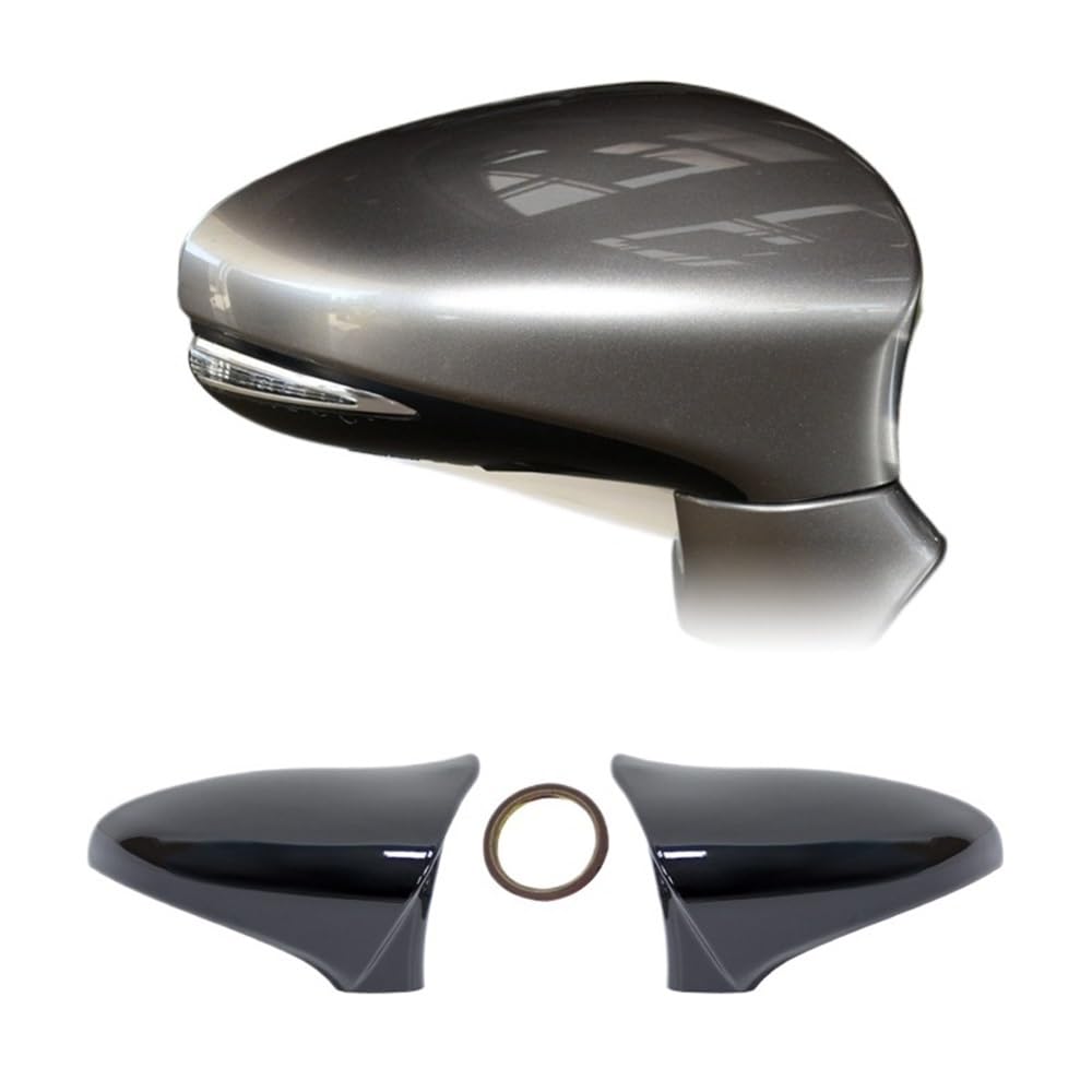 Außenspiegelkappen Rückspiegelkappen Ein Paar für IS200 300 350 ES GS RC M Horn Style Carbon Fiber Glossy Black Wing Rearview Mirror Cover Cap Case Trim Spiegelkappen Seitenspiegelkappen von POAXSSW