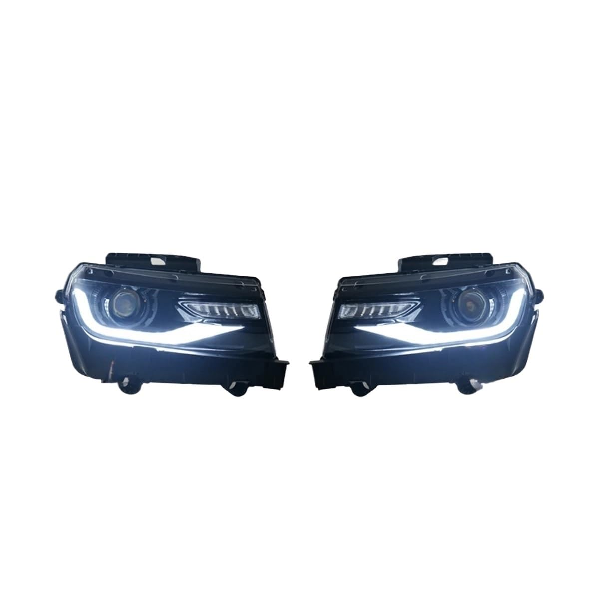 Scheinwerferglas Auto Lichter Scheinwerfer Montage Front Lampe Für Chevrolet Für Camaro 2014-2015 5th Gen Sequentielle Drehen Kopf Lichter Auto Scheinwerfer Shell Lampe von POAXSSW