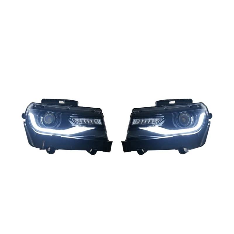 Scheinwerferglas Auto Lichter Scheinwerfer Montage Front Lampe Für Chevrolet Für Camaro 2014-2015 5th Gen Sequentielle Drehen Kopf Lichter Auto Scheinwerfer Shell Lampe von POAXSSW