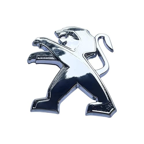 Car Embleme für Peugeot 208 2012-2019,3D Metall Chrom Logo Emblem Badge Aufkleber original Ersatzteil Car Styling,Silver von POCHY