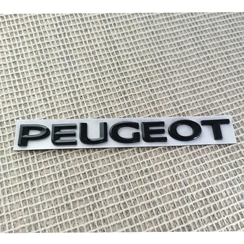 Car Embleme für Peugeot 308 2021 2022 2023,3D Metall Chrom Logo Emblem Badge Aufkleber original Ersatzteil Car Styling,Black von POCHY
