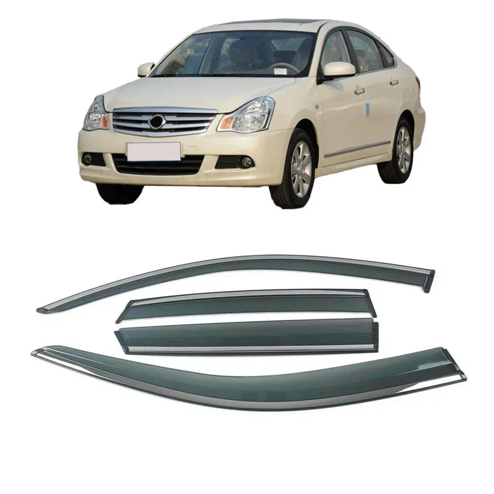 PODSI Autofenster Sonnenschutz Regenschutz Visier Schild Schutz Schutzaufkleber,Für Nissan Sylphy Sentra B17 G11 B18 2005-2023 von PODSI