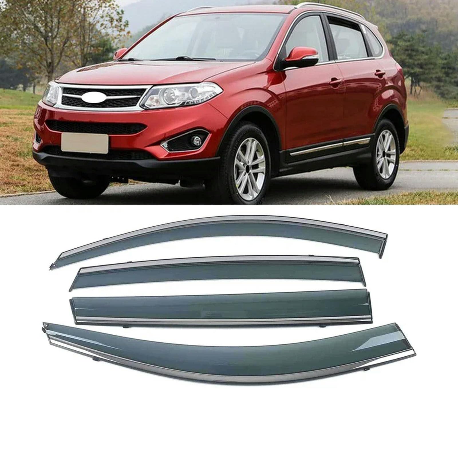 PODSI Autofenster Sonnenschutz Regenschutz Visier Schild Schutz Schutzaufkleber,für Chery Tiggo 5 SUV/Cowin 5 SUV 2014-2020 von PODSI