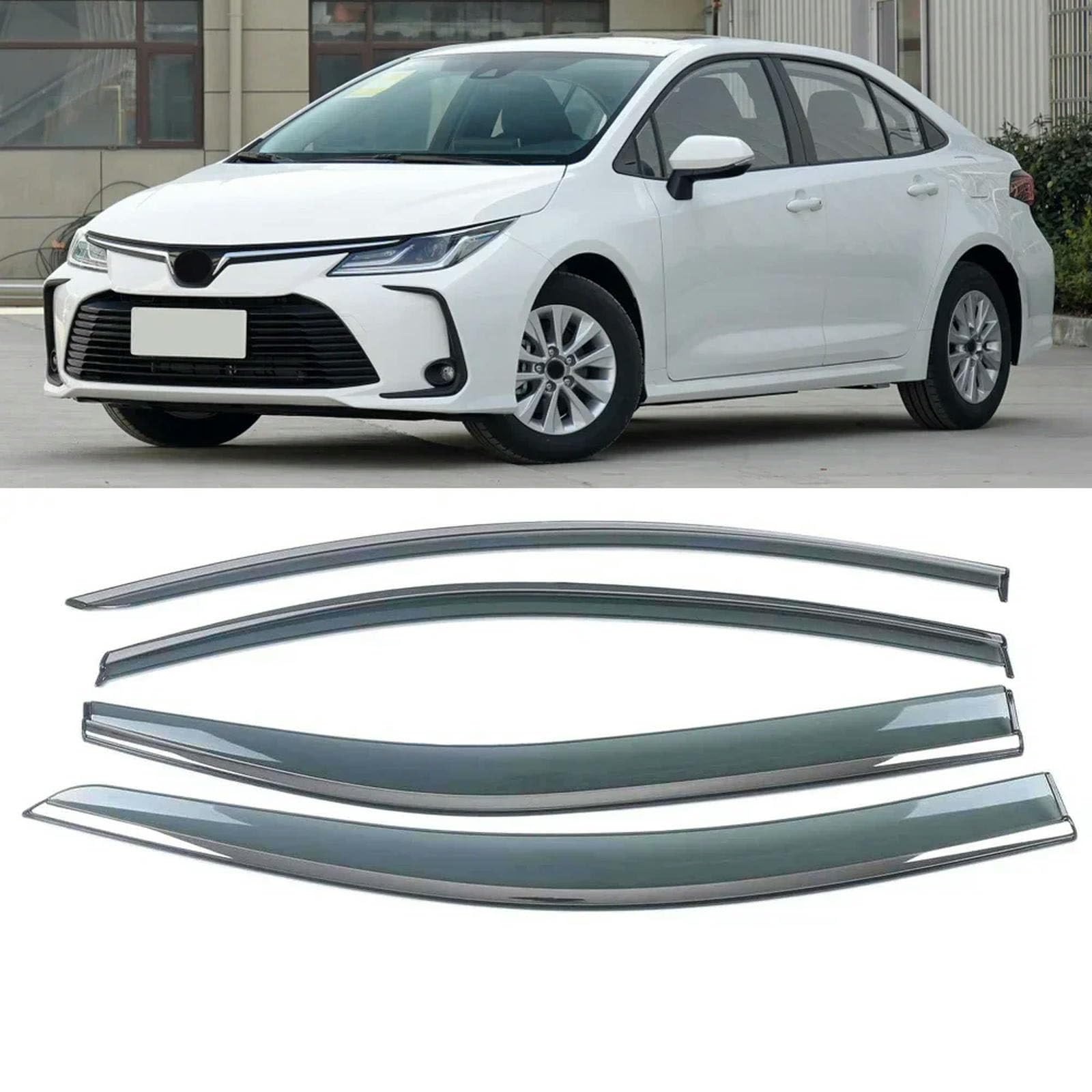 PODSI Autofenster Sonnenschutz Regenschutz Visier Schild Schutz Schutzaufkleber,für Toyota Corolla E140 E150 E170 E210 2006-2023 Corolla Cross von PODSI