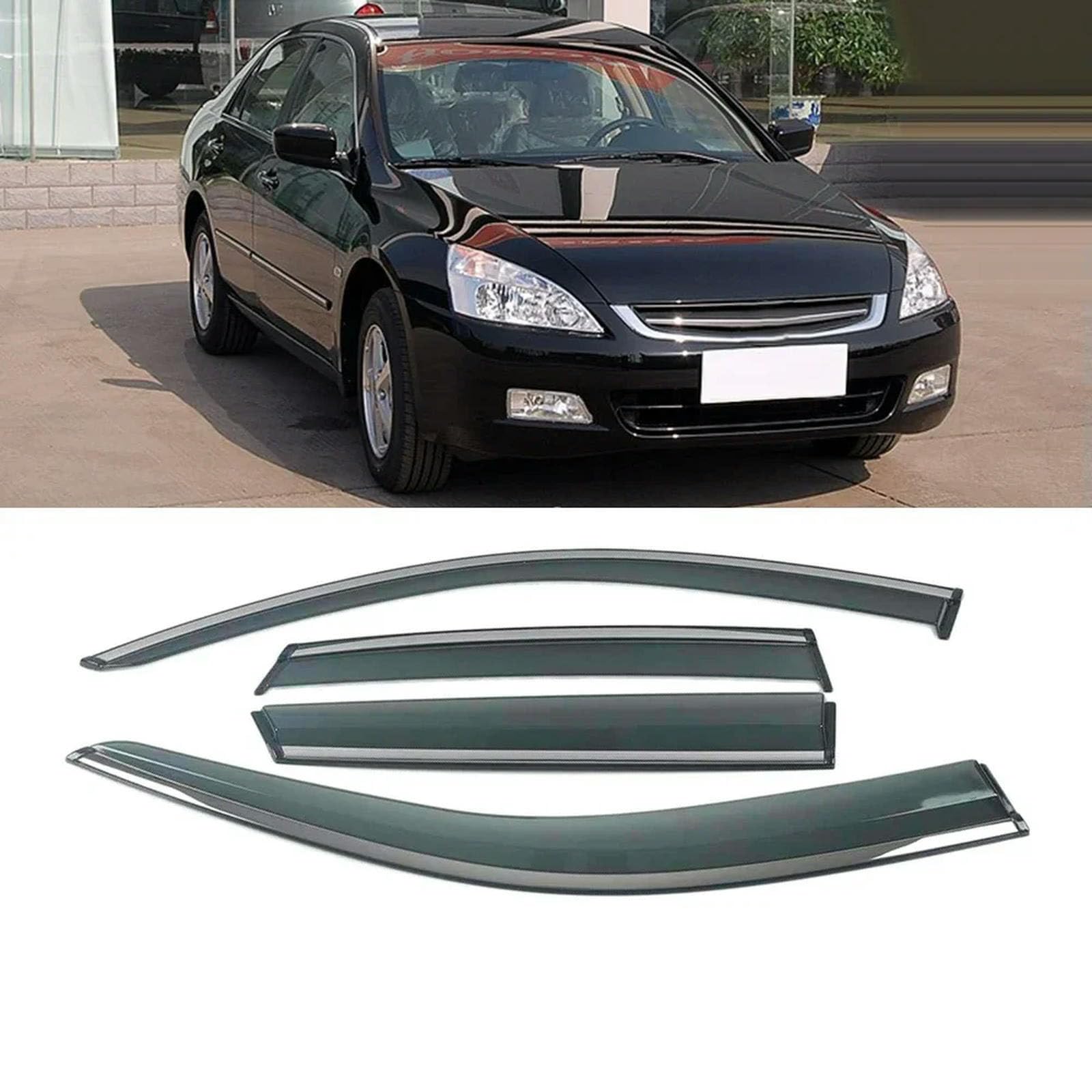 PODSI Autofenster Sonnenschutz Regenschutz Visier Schutzaufkleber,für Honda Accord 7. 8. 9. 10. Generation 2003-2021 von PODSI