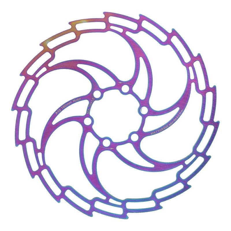 Fahrradscheibe, Fahrrad-Scheibenbremsrotor, Fahrrad-Hohlscheibenbremse, Bunte Fahrradscheibe für Rennrad, Mountainbike (160mm) von POENVFPO
