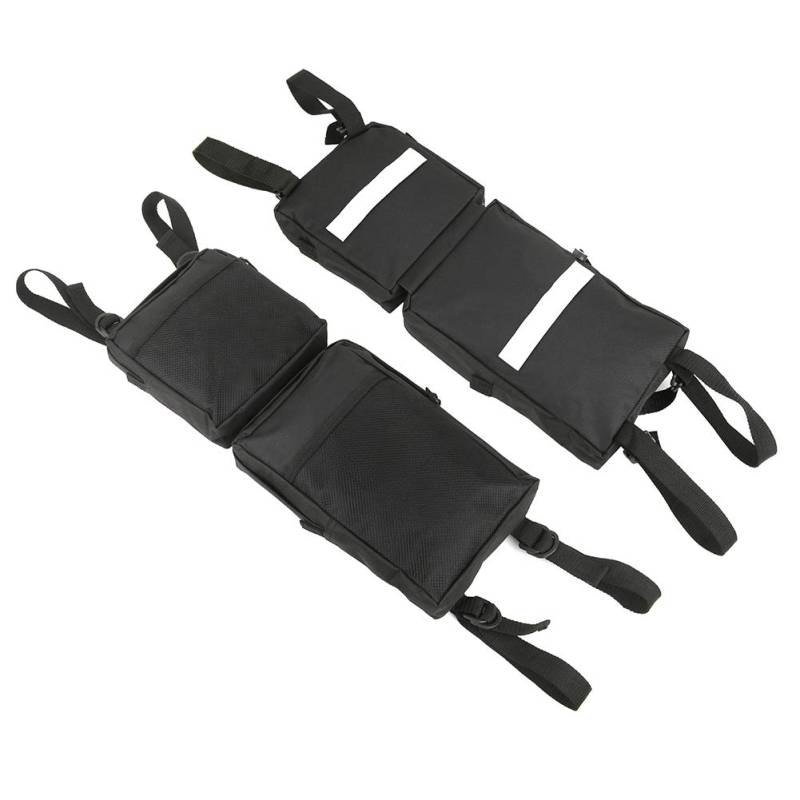 POENVFPO ATV -Seitenbeutel, 600D Oxford -Stoff, Leichtes Schwarzes Seitenbeutel mit Multifunktionstasche, 2pcs, für ATV Hinterrad (ATV -Seitenpaket) von POENVFPO