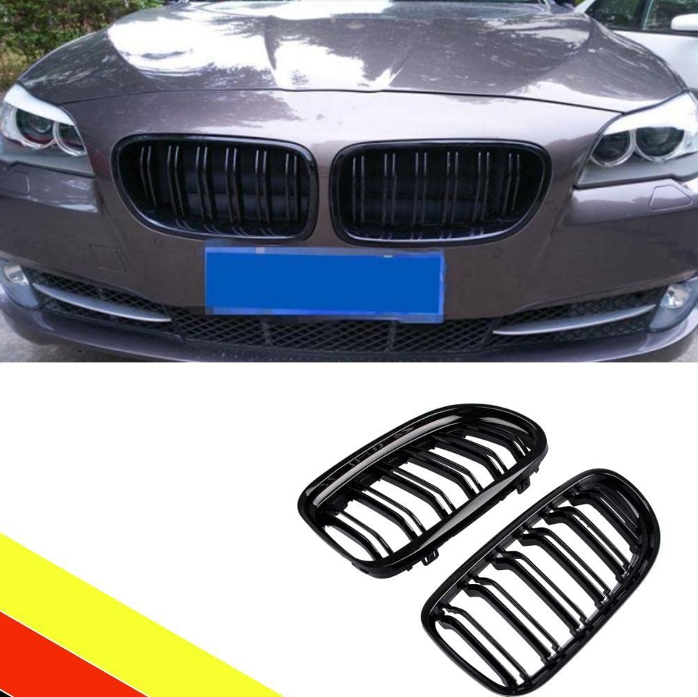 POETRYXIAO Kühlergrill Nieren Sport Schwarz Glanz Doppelsteg für 3er E90 E91 LCI 2008-2012, Geeignet für Tuning von POETRYXIAO