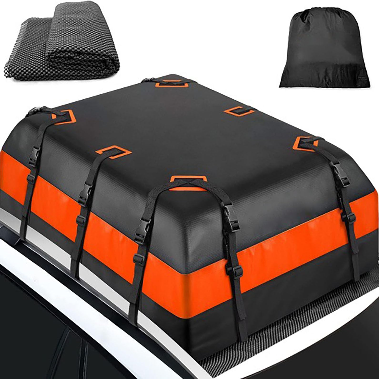 Auto Dachbox Auto Dachtasche für Jeep Patriot Commander Wrangler Jk Renegade Grand Cherokee Compass, 21 Kubikfuß Wasserdicht mit Anti-Rutsch-Matte, 600L Faltbare Gepäckbox Softbox Auto Dachbox Auto Dachtasche für Jeep Patriot Commander Wrangler Jk Renegade Grand Cherokee Compass, 21 Kubikfuß Wasserdicht mit Anti-Rutsch-Matte, 600L Faltbare Gepäckbox Softbox von POIBNZ