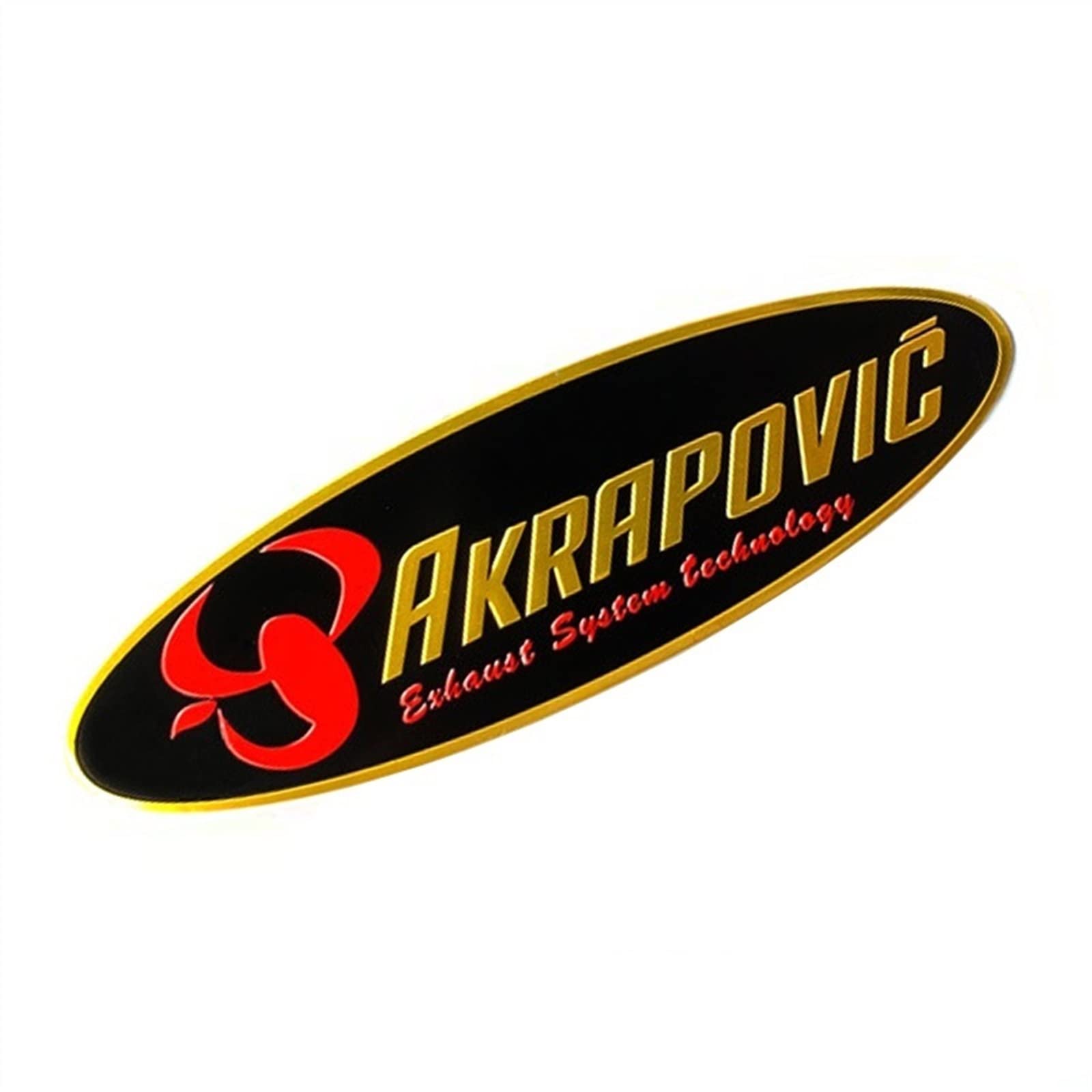 3D -Aluminium -Motorradaufkleber -Aufkleber -Aufkleber for Akrapovic -Abgas -Muffler -Auto -Moto -Dekoration (Color : Oval 14cm) von POKVEA