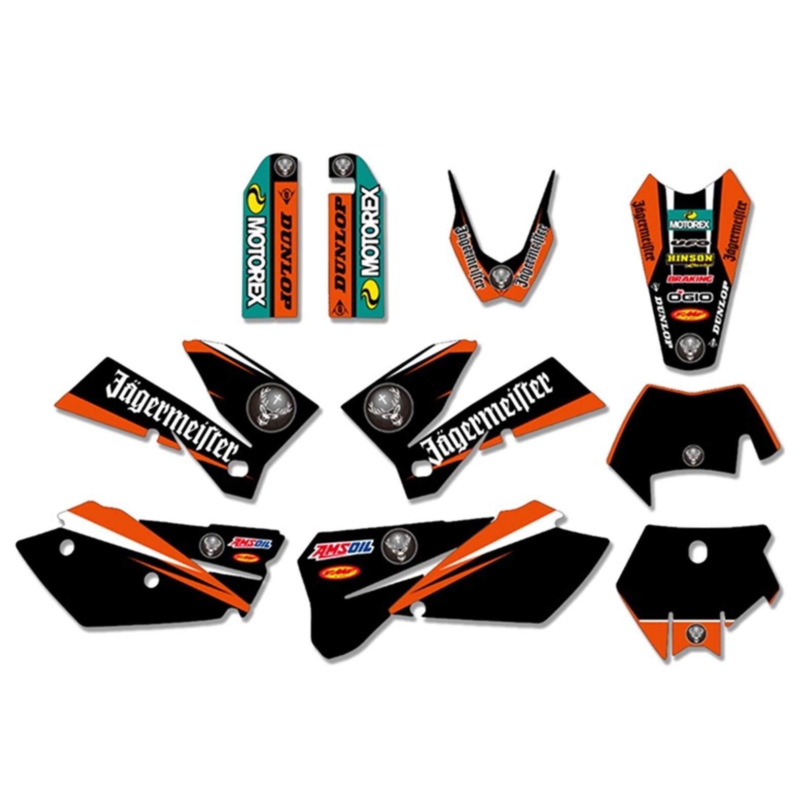 Motorrad Aufkleber Kit Team Graphics Aufkleber Aufkleber Fit für 125 200 250 300 400 450 525 SX SXF MXC XC XCF XCW EXC Excr 2005 2006 2007 von POKVEA