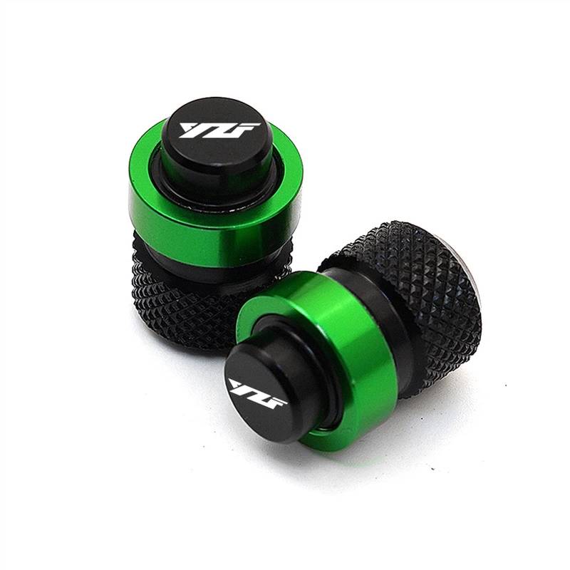 Motorrad CNC Reifen Vorbau Luftkappe Luftdichte Abdeckung Rad Reifen Ventilkappen for YZF R1 R3 R6 R25 R125 R7 R1M YZFR6 YZFR1 YZFR3(Green) von POKVEA