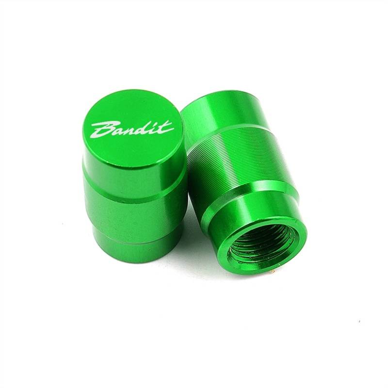 Motorradzubehör Rad Reifen Ventilkappen CNC Reifen Luftanschluss Abdeckungen for Bandit 650S DL1000 GSF 1250 1200 650 Bandit(Green) von POKVEA