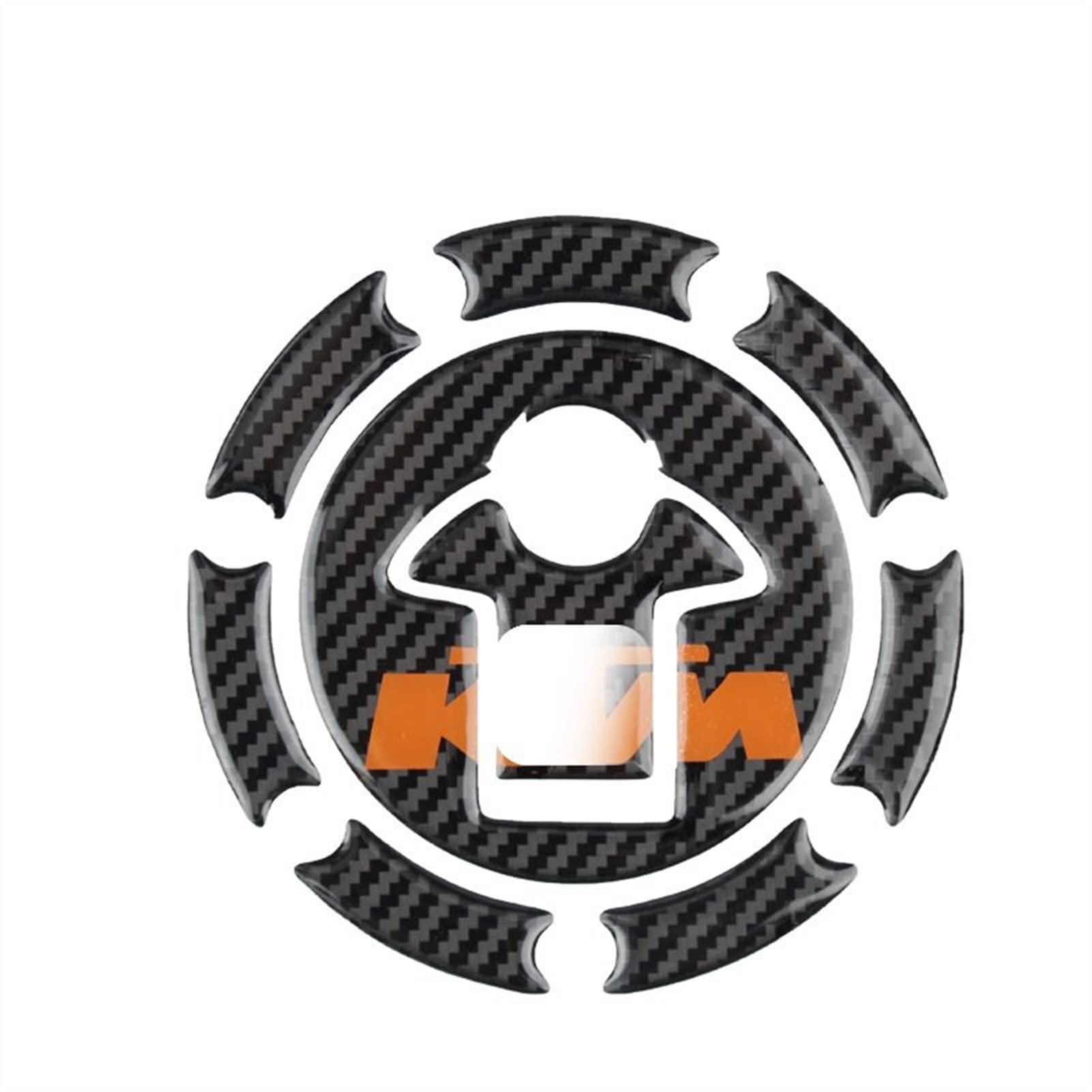 POLOUK Motorrad 3D Kohlefaser Gas Heizöl Tankdeckel Abdeckung Pad Schutz Aufkleber Aufkleber Für Du&ke 390 13-14 200 12-14 (Color : D) von POLOUK