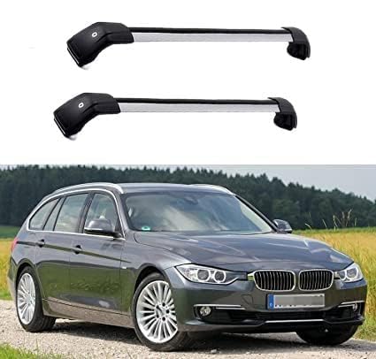 2 Stück Auto Dachträger, für BMW 3 Series F31 Station Wagon 2011-2019 Hochstabile Dachreling Rack Gepäck Querträger Relingträger Gepäckablage Car Zubehör,A von POMAD