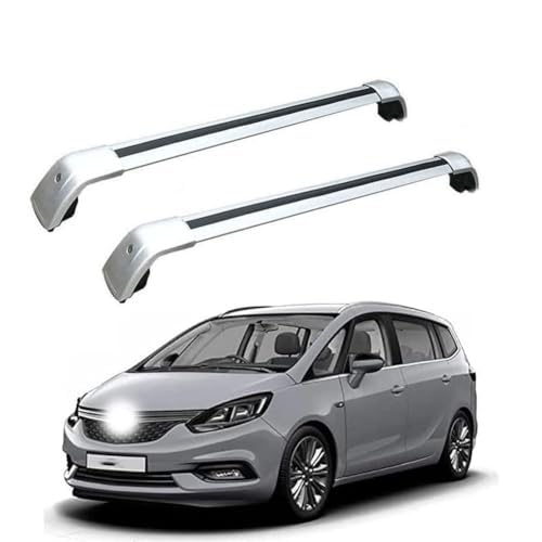 2 Stück Auto Dachträger, für Opel Zafira Tourer 2011-2019 Hochstabile Dachreling Rack Gepäck Querträger Relingträger Gepäckablage Car Zubehör,A von POMAD