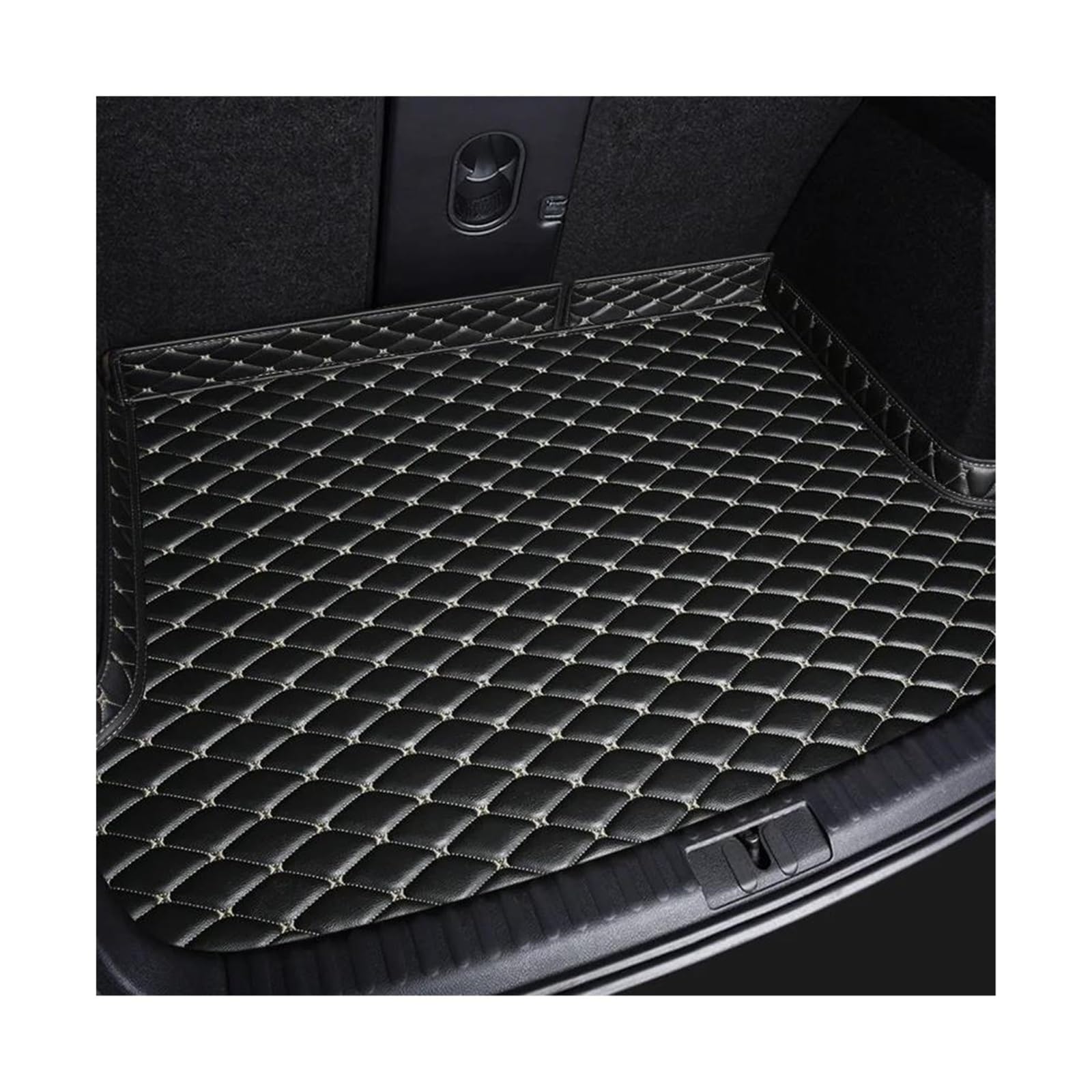 Autoteppich-Innenausstattungsdetails Zubehör Für B&MW F01 7er E65 E66 E68 F02 G11 G12 Maßgefertigte Kofferraummatte Kofferraummatten(Black Beige) von POMPOMPUR