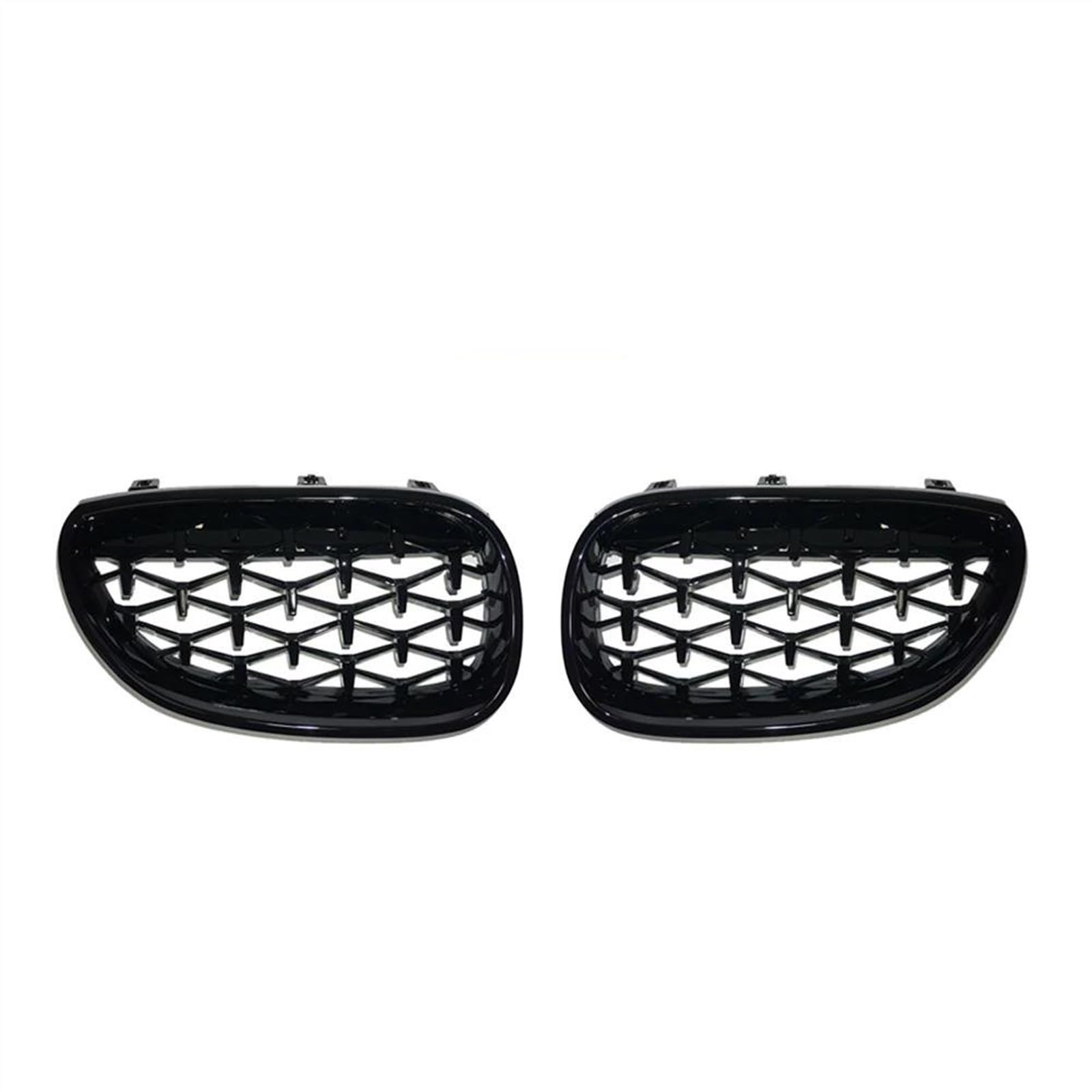 Frontstoßstangengitter Auto-Renngitter Diamant-Nierengitter Für B&MW E60 E61 550i 535i M5 2004-2009 Front Kühlergrille(Glossy Black) von POMPOMPUR