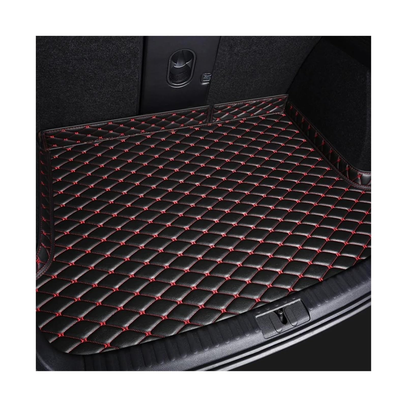 Für A-udi A1 2012-2018 Für A-udi A3 8PA Fließheck 2008-2022 Maßgeschneiderte Kofferraummatte Für Den Autoinnenraum Anti-Schmutz-Pad Kofferraummatten(Black red) von POMPOMPUR