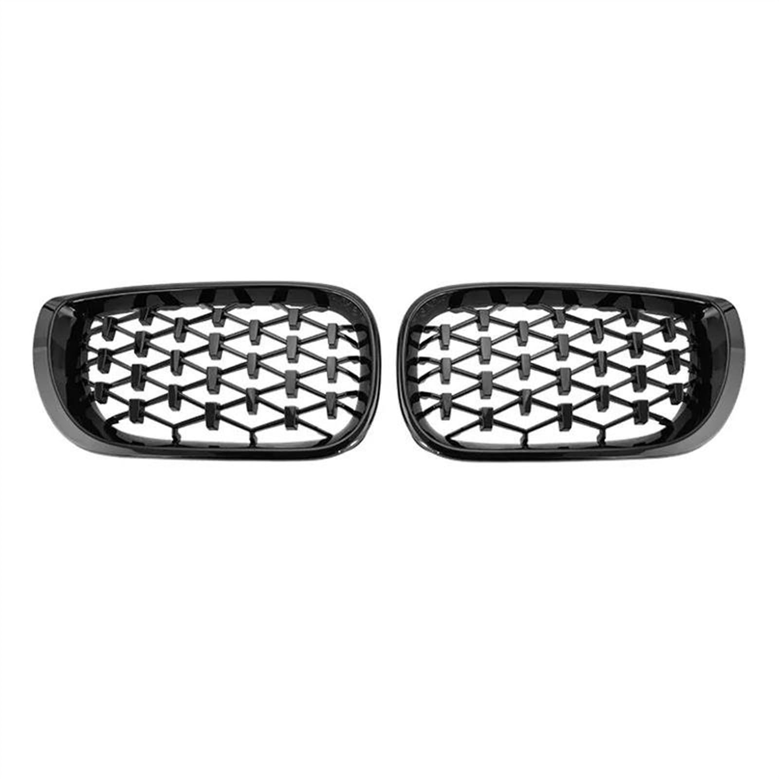 Für B&MW 3er E46 318i 320i 325i 4-Türer 2002-2005 Auto-Frontnierengrill Diamantgrill Renngrill Front Kühlergrille(Gloss Black) von POMPOMPUR