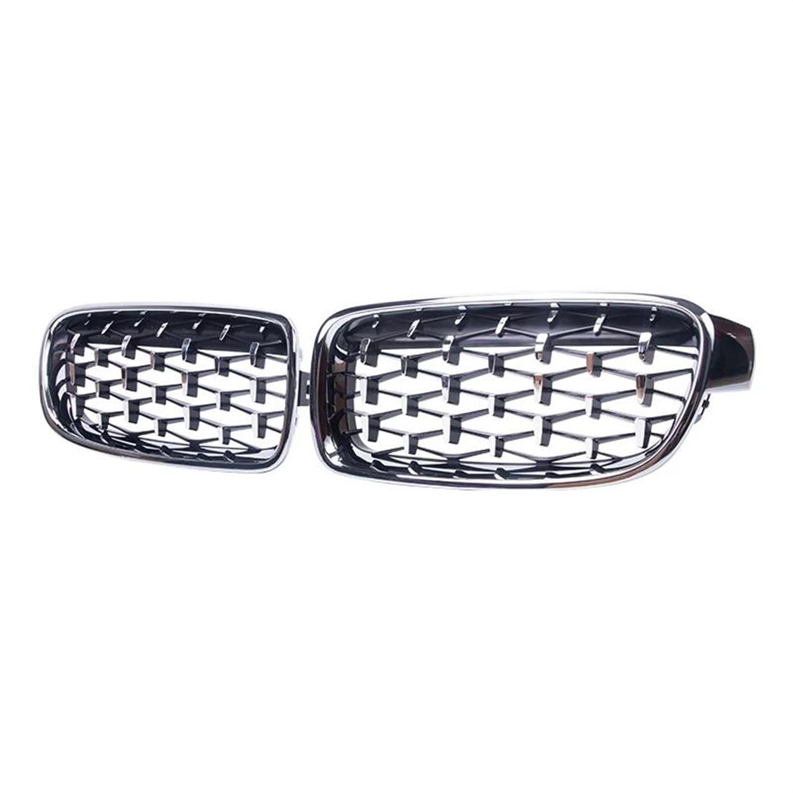 Für B&MW 3er F30 F31 F35 325xi 320i 325i 325i 328i 330i 2013-2019 Auto Diamant-Frontniere-Kühlergrill Racing Grill Front Kühlergrille(Full Silver) von POMPOMPUR