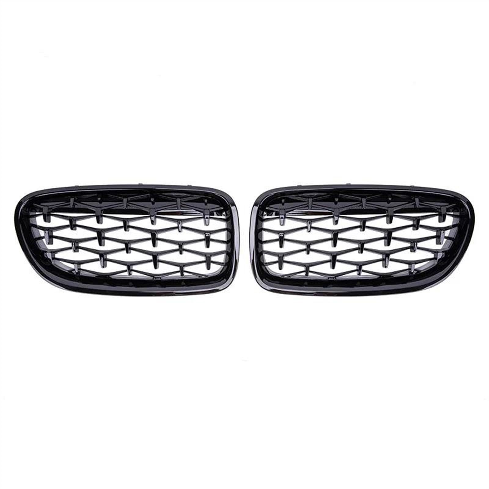 Für B&MW 5er F10 F11 F18 520 523 525 530i M5 2010-2017 Front-Nierengrill Für Stoßstange, Renngrill Im Rauten-Stil Front Kühlergrille(Gloss Black) von POMPOMPUR