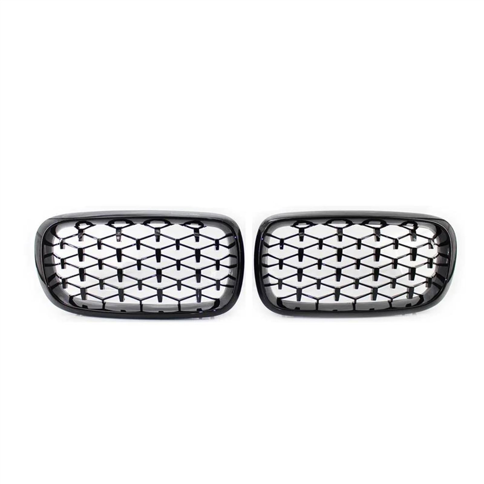 Für B&MW X5 X6 F15 F16 F85 F86 2014-2017 Renngitter Diamond Hood Nierengrill Auto Frontstoßstangengrills Front Kühlergrille(Schwarz) von POMPOMPUR